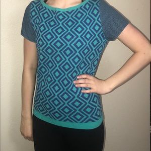 Ann Taylor Loft Geometric Blouse